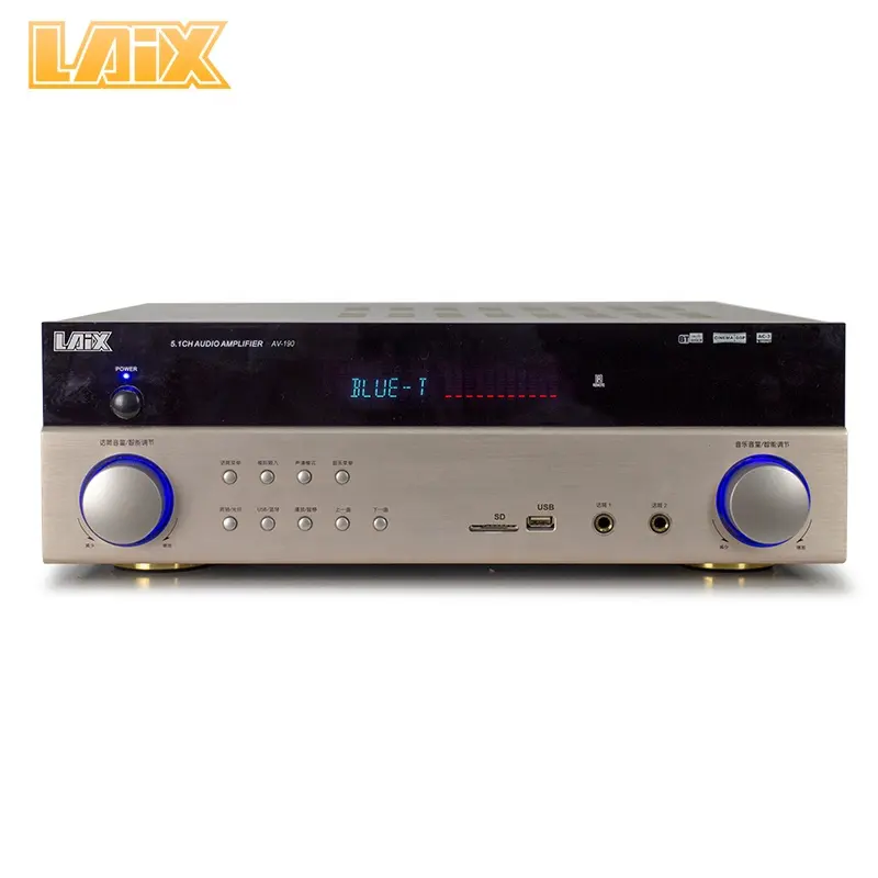 홈 시어터 증폭기 시스템 51 5.1 앰프 Hifi 전원 채널 오디오 홈 시어터 극장 앰프 Laix Av-190