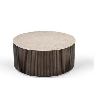Mesa de Centro Moderna de Madera de Mango Maciza, Ecológica, Móvil, de Lujo, Clásica, Color Marrón, Muebles de Diseño para Sala de Estar, Venta al por Mayor Premium - Product Image 4