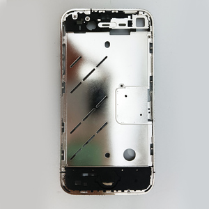Sẵn sàng phong cách cổ phiếu cho iPhone 4 bạch kim mạ điện thoại khung với tay Inlayed đầy màu sắc Zircon bezel giữa khung - Product Image 5