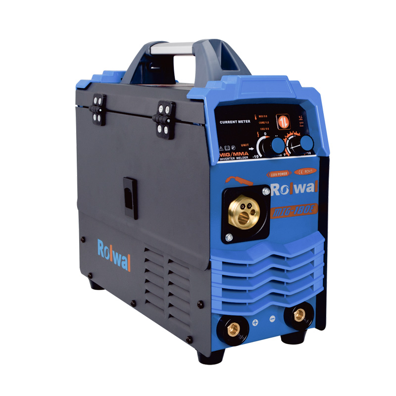 Rolwal MIG-200PE Gas Gasless IGBT Inverter DC Flux Welding Machine MIG/MAG/MMA 1kg Wire Feeder Mini Inversor Soldador MIG