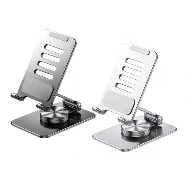 Mobile Phone Stand 360 Degree Rotating Folding Adjustable Height for Compatible 3.5-10 Inch Weighted Stable Lazy Stand