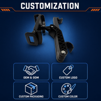 Support universel flexible pour téléphone et tablette à fixer sur l'appuie-tête de voiture, rotatif à 360 degrés, réglable, pour siège arrière