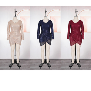 H&D Nuovo Stile alla Moda Europeo e Americano, Abito da Sera con Paillettes per Donne Africane Taglie Forti - Product Image 4