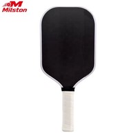 Raquette de pickleball MST 16 mm en fibre de carbone durable de 4e génération avec surface texturée, noyau en nid d'abeille, écologique et légère pour le divertissement