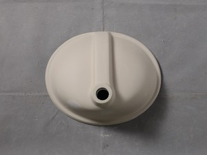 כיפה ואולך 18 אינץ 'מתחת לכיור חדר אמבטיה מודרני לבן אובל עבור מלון ווילה לשימוש לאגן - Product Image 5