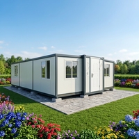 Maison conteneur mobile extensible 20ft 40ft, mini-maison écoénergétique, villa préfabriquée pliable 2 chambres avec cuisine et salle de bain