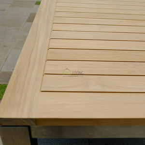 Table à manger Prague en teck de haute qualité et en fer robuste, très adaptée aux maisons, villas, hôtels et complexes hôteliers - Product Image 5