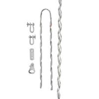 Juego de tensión preformado para abrazadera de tensión helicoidal de extremo muerto de conductor, accesorios de sujeción para conductor de aluminio trenzado