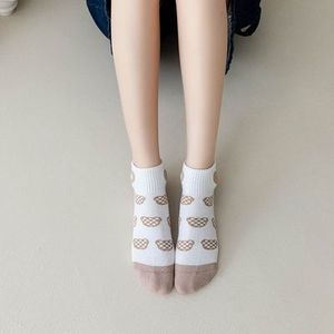 Brown Bear Pattern Ankle <b>Socks</b> Women Breathable Sweat Absorbing Summer Casual Korean Style Short <b>Socks</b> - Product Image 2