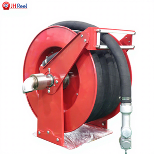 Enrouleur de tuyau de carburant rétractable de 15 m à ressort de 1,5 pouce avec joint pivotant en acier, norme DIN - Product Image 1