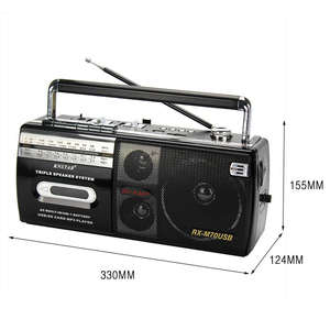 Radio Retro con Bluetooth, Radio FM DSP Estéreo, Compatible con Tarjetas TF y SD, Reproducción USB, Estilo Clásico, Recargable por USB - Product Image 1