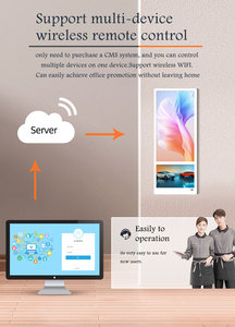 18.5 Inch Elevator <b>Wall</b> Mounted Dual Screen Android WiFi Digital Advertising Screens for Business Marketing(White Color) - Product Image 4