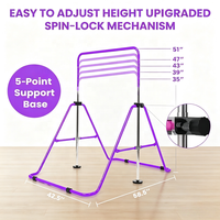 Équipement de gymnastique pliable, réglable et facile à assembler pour enfants, adapté à l'entraînement en intérieur et en extérieur, barre de gymnastique