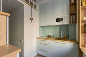 Gabinete de Cocina Moderno de Metal Verde Yaman, Diseño Minimalista Personalizado con Accesorio de Fregadero de MDF para Cocina de Apartamento - Product Image 6