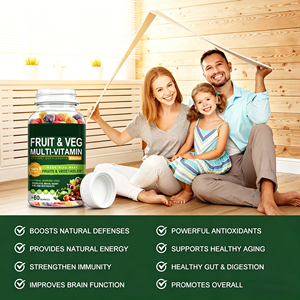 Gomitas de Frutas y Verduras Naturales al por Mayor, Fórmula de Suplemento Vitamínico Diario, Directo de Fábrica, Marca Privada, 60 Gomitas, Suministro a Granel - Product Image 4