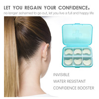 1 paquet de 6 correcteurs d'oreilles, correction instantanée des oreilles saillantes, autocollants cosmétiques pour usage domestique avec boîte