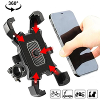 Support de téléphone en métal rotatif à 360 degrés en alliage d'aluminium complet et support de téléphone portable 360 Lit Tablette Supports universels