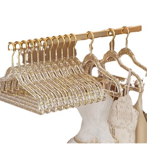 Cintres à paillettes Acrylique Transparent Plastique Antidérapant Cintres <span class=keywords><strong>Support</strong></span> de vêtements Cintres en plastique pour vêtements - Product Image 5