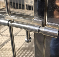 Hochwertiger Edelstahl starker schwerer Vierkant rohr Hunde käfig Home Outdoor Zwinger