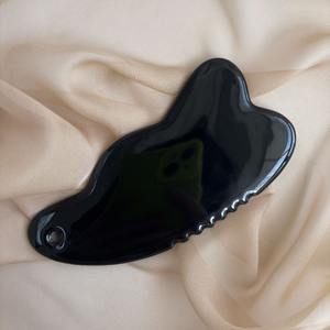 Dégagement Gua Sha outil noir céramique soulagement de la douleur Drainage lymphatique visage corps grattoir masseur pour épaule cou bras mollet - Product Image 3