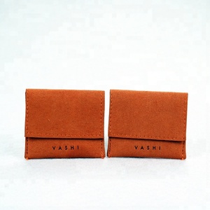 Pochette à bijoux en microfibre de luxe sur mesure avec logo, sac d'emballage pour bijoux en faux daim, pochette cadeau pour boucles d'oreilles - Product Image 4