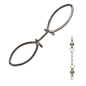 Connecteurs de pêche en acier inoxydable de haute qualité, durables, simples, à rotation rapide, en forme de lunettes, pour la pêche à la carpe et aux leurres de glace, modèle rapide - Product Image 3