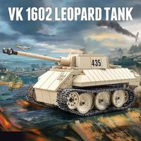 QUANGUAN 100101 VK 1602 leopar tankı askeri modeli blok yapı oyuncaklar ordu tankı yapı çocuklar için hediye setleri