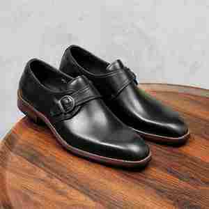 Zapatos de Hombre de Piel Genuina de Alta Gama, con Punta en Pico y Estilo Slip-On, para Oficina y Ocio, Tendencias de Moda Otoñales - Product Image 2