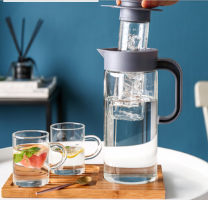 <span class=keywords><strong>Carafe</strong></span> en verre artisanale durable, résistante à la chaleur, écologique et sûre, 1L, pour diverses boissons : café, thé, thé glacé, cold brew - Product Image 3