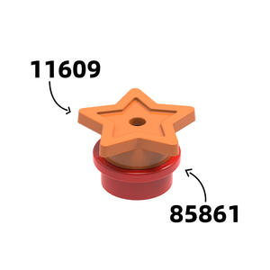 Accessoires de construction en plastique pour petites pièces, support <span class=keywords><strong>étoile</strong></span> avec fixation pour clous, jouets de construction, pièces d'assemblage, accessoires NO.11609 - Product Image 2