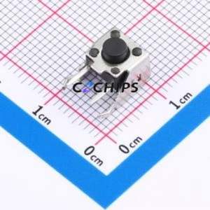 TS-1038-A3B3-D2 Tactile Switch Through hole,6x6mm Switch Single Pole Single Throw Round Button 2.5N Right Angle Insert - Product Image 1