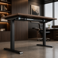 Scrivania Elettrica Regolabile in Altezza con Doppio Motore Nascosto, Tavolo Ergonomico per Ufficio e Casa, Scrivania Sit-Stand
