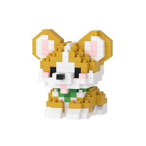 Bloques de Construcción de Plástico ABS con Micropartículas Compatibles con Hakimi Puppy Husky Kitten, Adornos, Juguete Educativo, 200-300 Piezas - Product Image 5