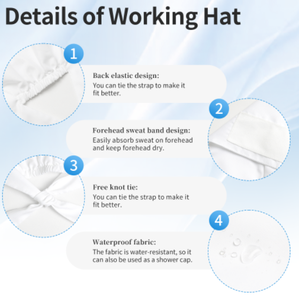 Custom Breathable Adjustable Working Cap Soft Polyester Sweat Absorbent Bouffant Cap for Work - Product Image 5