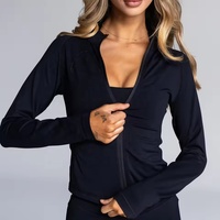 Veste de sport respirante Zippy pour femme, grande taille, à manches longues, avec fermeture éclair, pour la course, la gym, le Pilates et le yoga
