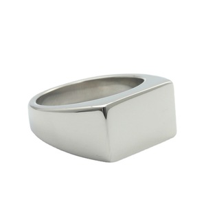 Men's Titanium Steel Rectangular <b>Ring</b> Geometric Design Stainless Steel Square <b>Finger</b> <b>Ring</b> For Gift 280682 - Product Image 5