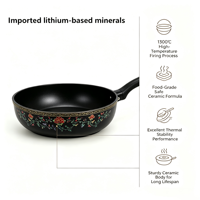 Poêle à frire antiadhésive de qualité alimentaire pour cuisinières à gaz et à induction, poignée en plastique, durable, portable, écologique