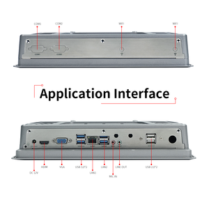 10.4 inch không quạt nhúng điều khiển cảm ứng LVDS Bảng điều khiển công nghiệp PC I7 6500U tất cả trong một máy tính IP65 không thấm nước công nghiệp PC - Product Image 4