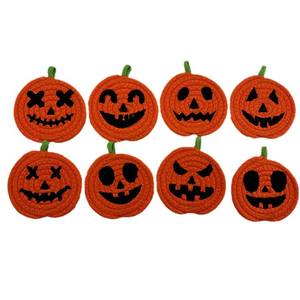 Dessous de verre citrouille tissé personnalisé Halloween napperon décorations de fête en corde de coton transfrontalière pour les occasions festives - Product Image 4
