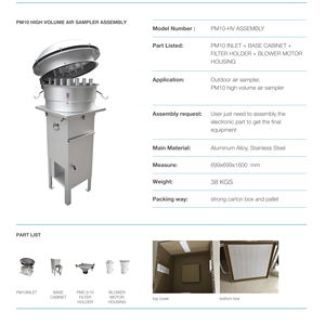 Nhà Máy bán hàng usepa khối lượng cao đầu vào không khí <span class=keywords><strong>Sampler</strong></span> cụ cho PM10 ngoài trời môi trường xung quanh khí phân tích chất lượng không khí giám sát - Product Image 3