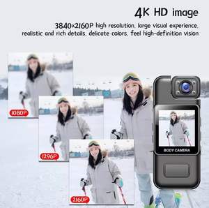 Nouveauté Mini caméra compacte portée par le corps 4K IR Vision nocturne Caméra d'<span class=keywords><strong>action</strong></span> à rotation de 180 degrés - Product Image 5