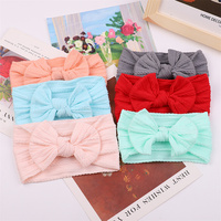 Bandeau extensible de couleur unie pour enfants, bandeau de robinet doux pour bébé, ensemble cadeau