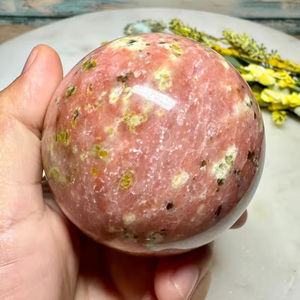 Vente en gros de sphères de tourmaline pêche bohème de haute qualité, pierre de cristal naturelle polie de 5-7 cm, décoration d'intérieur unique pour les fêtes - Product Image 4