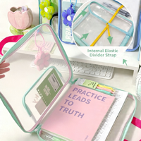 Sac de rangement portable à fermeture éclair, multi-compartiments, classeur A4 pour examens et tutorat, sac fourre-tout pour étudiants