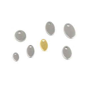 Pendentif ovale en acier inoxydable, connecteur à double trou en forme de 8, accessoires de bijouterie DIY pour la fabrication de bracelets et de colliers - Product Image 4
