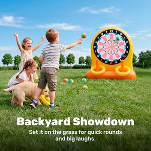 2-in-1 <b>Inflatable</b> <b>Pool</b> Dartboard & Ring Toss Game Set - Product Image 2