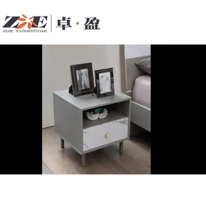 Latest design bedroom furniture set bed luxury modern for home/hotel/villa Custom night stand