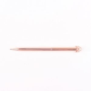 Stylos fantaisie en métal rose doré en forme de lapin - Product Image 2