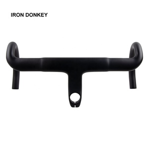 <span class=keywords><strong>Manillar</strong></span> de Bicicleta de <span class=keywords><strong>Carretera</strong></span> <span class=keywords><strong>Plano</strong></span> IRONDONKEY Toray Carbon T1000 Ecológico con Enrutamiento Interno y Gestión Oculta de Cables - Product Image 1