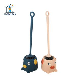 <span class=keywords><strong>Brosse</strong></span> de toilette en plastique personnalisée la moins chère, mignonne, en forme d'animal, en forme de cochon, avec support, à long manche, pour le nettoyage de la salle de bain - Product Image 5